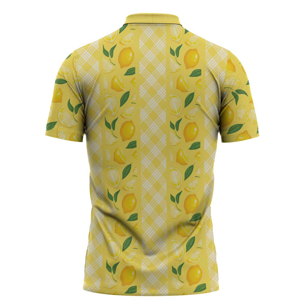 Hawaii Lemon Palaka Zipper Polo Shirt Striped Stylized LT01 - Polynesian Pride