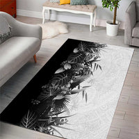 Hawaii Tropical Plant Monochrome Area Rug Vibrant Polynesian Pattern LT01 - Polynesian Pride