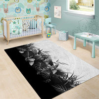 Hawaii Tropical Plant Monochrome Area Rug Vibrant Polynesian Pattern LT01 - Polynesian Pride