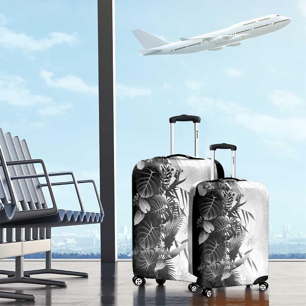Hawaii Tropical Plant Monochrome Luggage Cover Vibrant Polynesian Pattern LT01 - Polynesian Pride