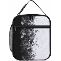 Hawaii Tropical Plant Monochrome Lunch Bag Vibrant Polynesian Pattern