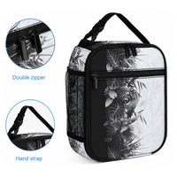 Hawaii Tropical Plant Monochrome Lunch Bag Vibrant Polynesian Pattern