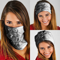 Hawaii Tropical Plant Monochrome Neck Gaiter Vibrant Polynesian Pattern