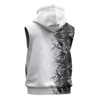 Hawaii Tropical Plant Monochrome Sleeveless Hoodie Vibrant Polynesian Pattern LT01 - Polynesian Pride