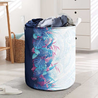 Hawaii Tropical Plant UliUli Laundry Basket Vibrant Polynesian Pattern