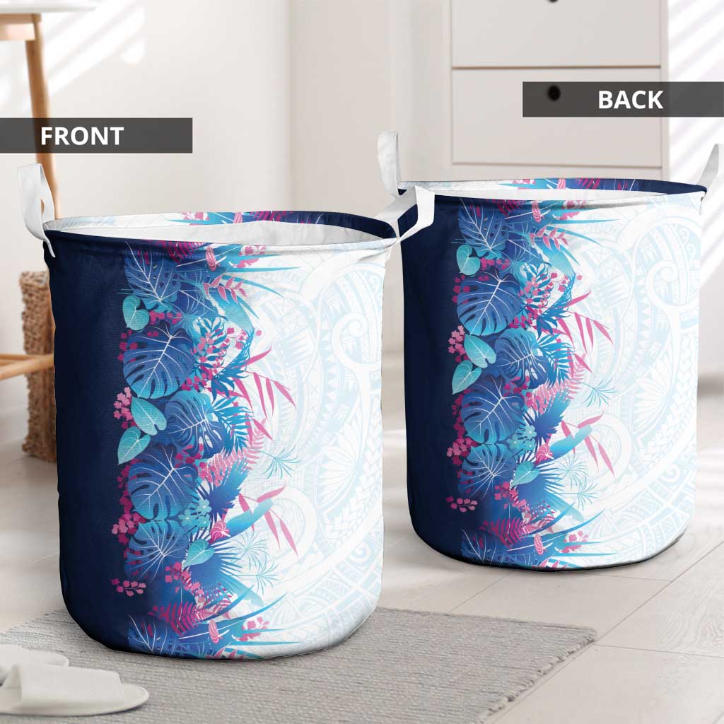 Hawaii Tropical Plant UliUli Laundry Basket Vibrant Polynesian Pattern