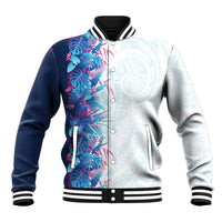 Hawaii Tropical Plant UliUli Baseball Jacket Vibrant Polynesian Pattern