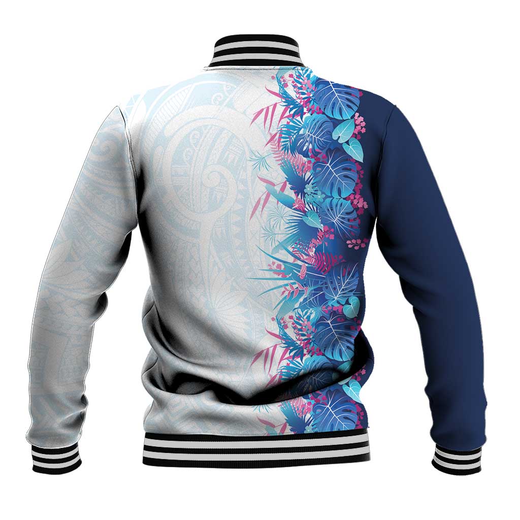 Hawaii Tropical Plant UliUli Baseball Jacket Vibrant Polynesian Pattern