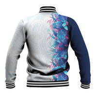 Hawaii Tropical Plant UliUli Baseball Jacket Vibrant Polynesian Pattern