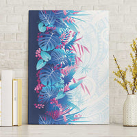 Hawaii Tropical Plant UliUli Canvas Wall Art Vibrant Polynesian Pattern
