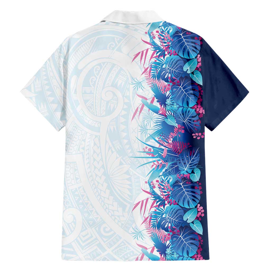 Hawaii Tropical Plant UliUli Family Matching Long Sleeve Bodycon Dress and Hawaiian Shirt Vibrant Polynesian Pattern