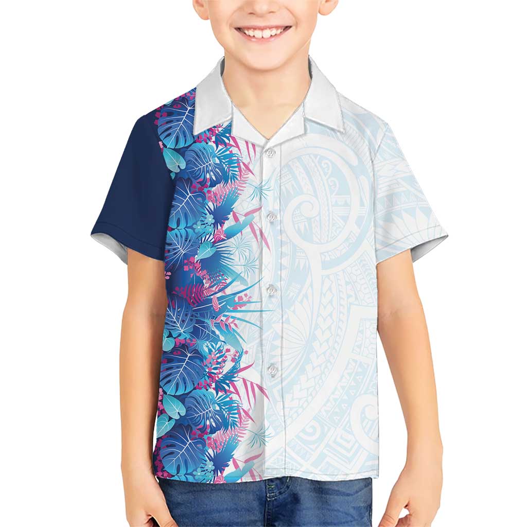 Hawaii Tropical Plant UliUli Family Matching Long Sleeve Bodycon Dress and Hawaiian Shirt Vibrant Polynesian Pattern