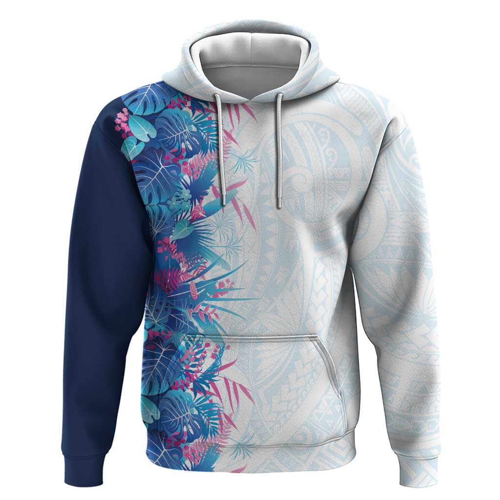 Hawaii Tropical Plant UliUli Hoodie Vibrant Polynesian Pattern LT01 Pullover Hoodie Blue - Polynesian Pride