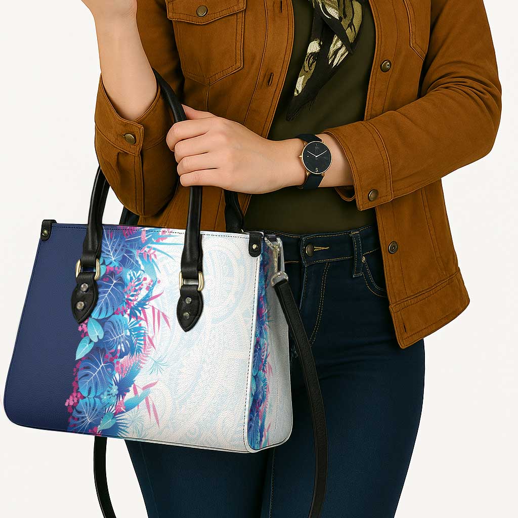 Hawaii Tropical Plant UliUli Leather Bag Vibrant Polynesian Pattern LT01 - Polynesian Pride