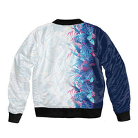 Hawaii Tropical Plant UliUli Sleeve Zip Bomber Jacket Vibrant Polynesian Pattern LT01 - Polynesian Pride