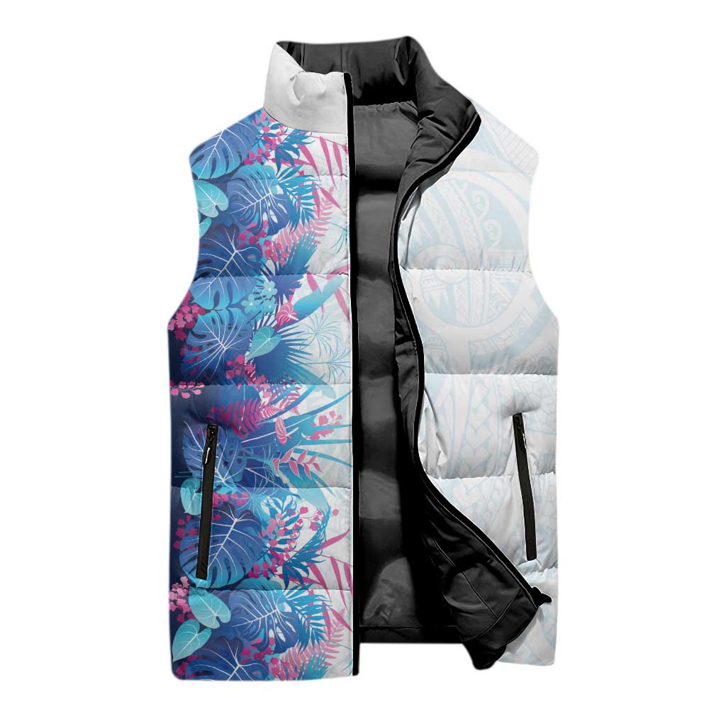 Hawaii Tropical Plant UliUli Sleeveless Puffer Jacket Vibrant Polynesian Pattern LT01 - Polynesian Pride