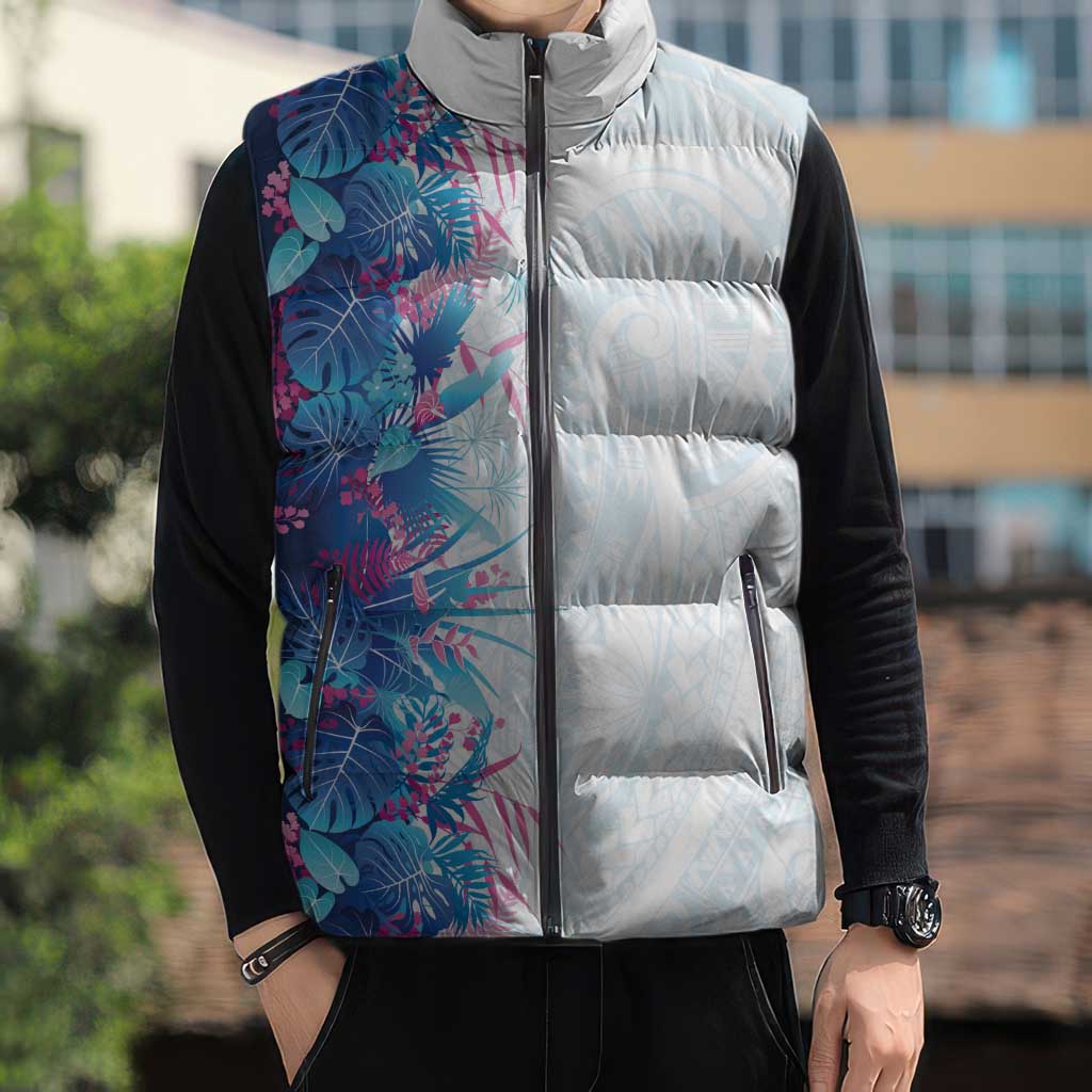 Hawaii Tropical Plant UliUli Sleeveless Puffer Jacket Vibrant Polynesian Pattern LT01 - Polynesian Pride