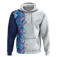 Hawaii Tropical Plant UliUli Zip Hoodie Vibrant Polynesian Pattern LT01 Pullover Hoodie Blue - Polynesian Pride