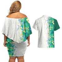 Hawaii Tropical Plant Omaomao Couples Matching Off Shoulder Short Dress and Hawaiian Shirt Vibrant Polynesian Pattern LT01 - Polynesian Pride