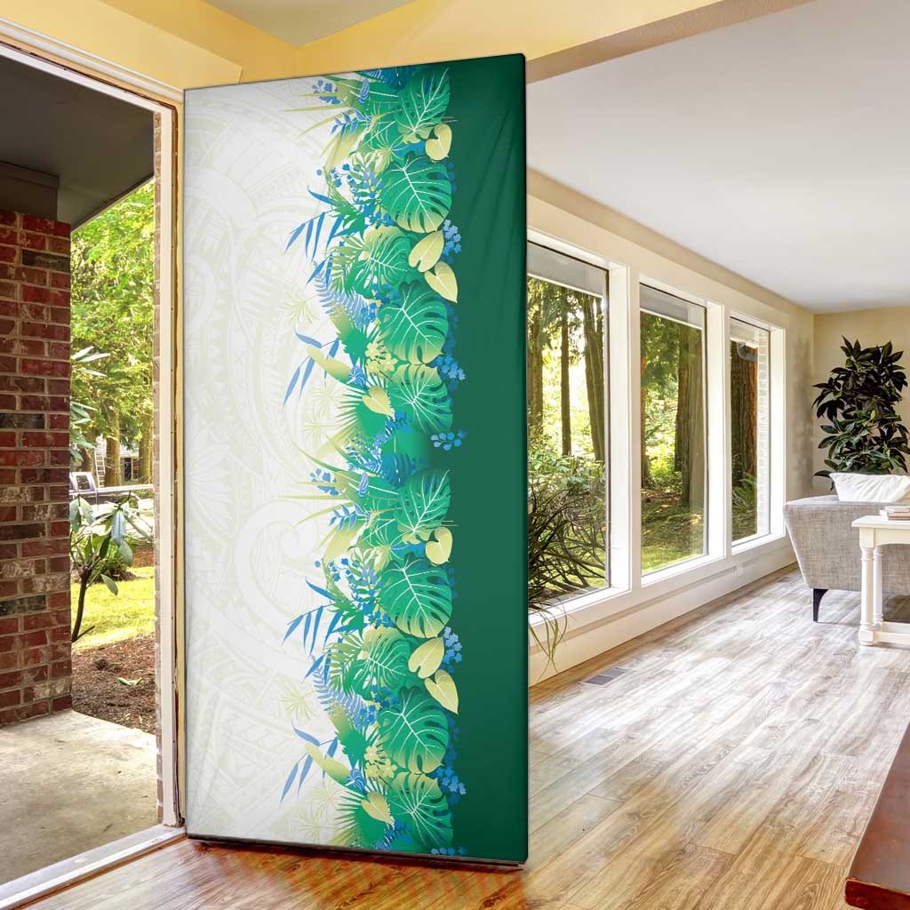 Hawaii Tropical Plant Omaomao Door Cover Vibrant Polynesian Pattern LT01 - Polynesian Pride
