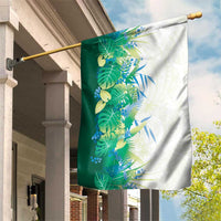 Hawaii Tropical Plant Omaomao Garden Flag Vibrant Polynesian Pattern