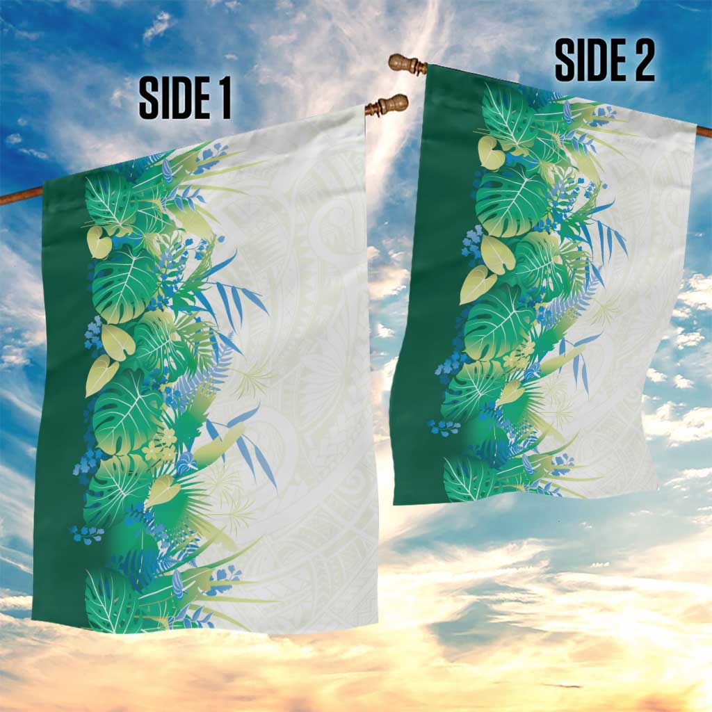 Hawaii Tropical Plant Omaomao Garden Flag Vibrant Polynesian Pattern