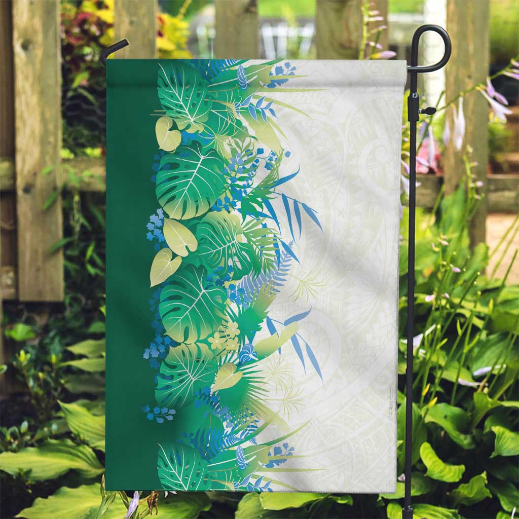 Hawaii Tropical Plant Omaomao Garden Flag Vibrant Polynesian Pattern