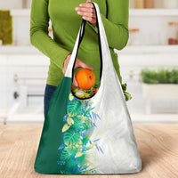 Hawaii Tropical Plant Omaomao Grocery Bag Vibrant Polynesian Pattern