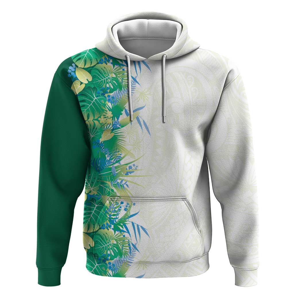 Hawaii Tropical Plant Omaomao Hoodie Vibrant Polynesian Pattern LT01 Pullover Hoodie Green - Polynesian Pride