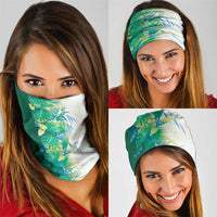 Hawaii Tropical Plant Omaomao Neck Gaiter Vibrant Polynesian Pattern