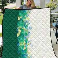 Hawaii Tropical Plant Omaomao Quilt Vibrant Polynesian Pattern