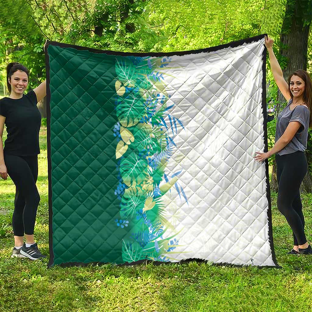 Hawaii Tropical Plant Omaomao Quilt Vibrant Polynesian Pattern