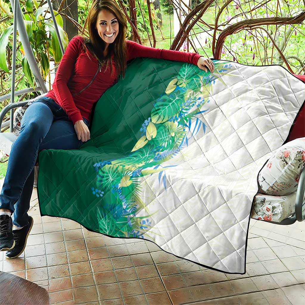 Hawaii Tropical Plant Omaomao Quilt Vibrant Polynesian Pattern