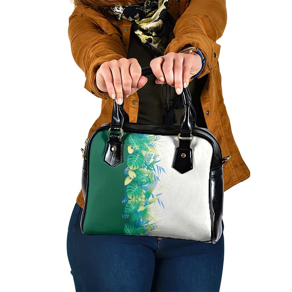 Hawaii Tropical Plant Omaomao Shoulder Handbag Vibrant Polynesian Pattern