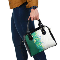 Hawaii Tropical Plant Omaomao Shoulder Handbag Vibrant Polynesian Pattern