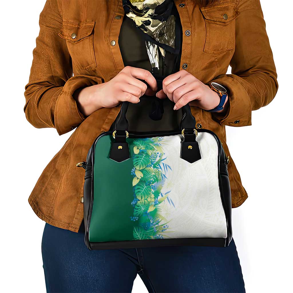 Hawaii Tropical Plant Omaomao Shoulder Handbag Vibrant Polynesian Pattern