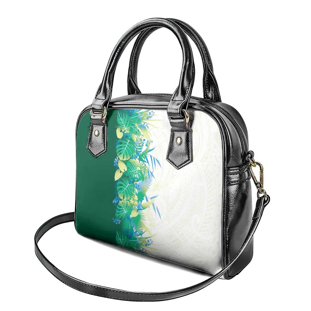Hawaii Tropical Plant Omaomao Shoulder Handbag Vibrant Polynesian Pattern