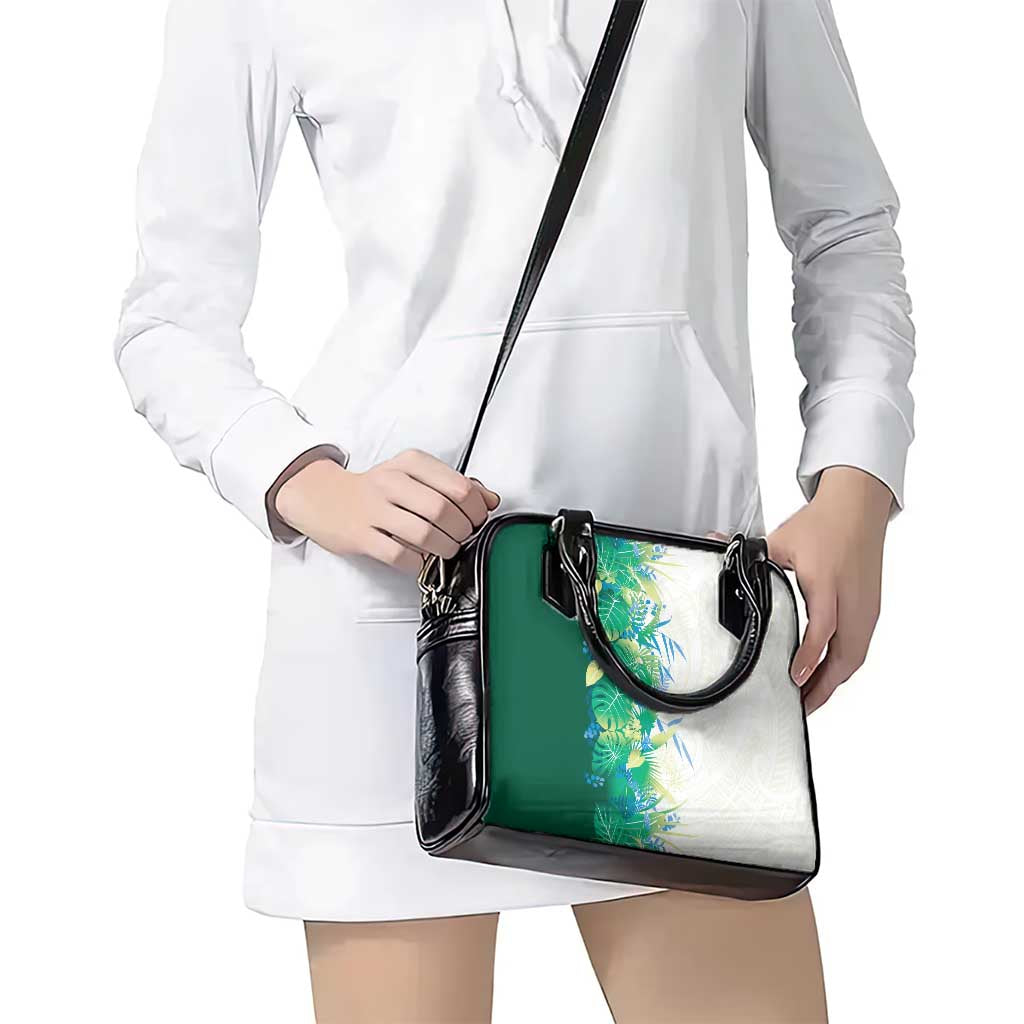 Hawaii Tropical Plant Omaomao Shoulder Handbag Vibrant Polynesian Pattern