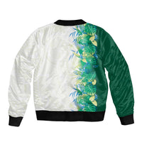 Hawaii Tropical Plant Omaomao Sleeve Zip Bomber Jacket Vibrant Polynesian Pattern LT01 - Polynesian Pride