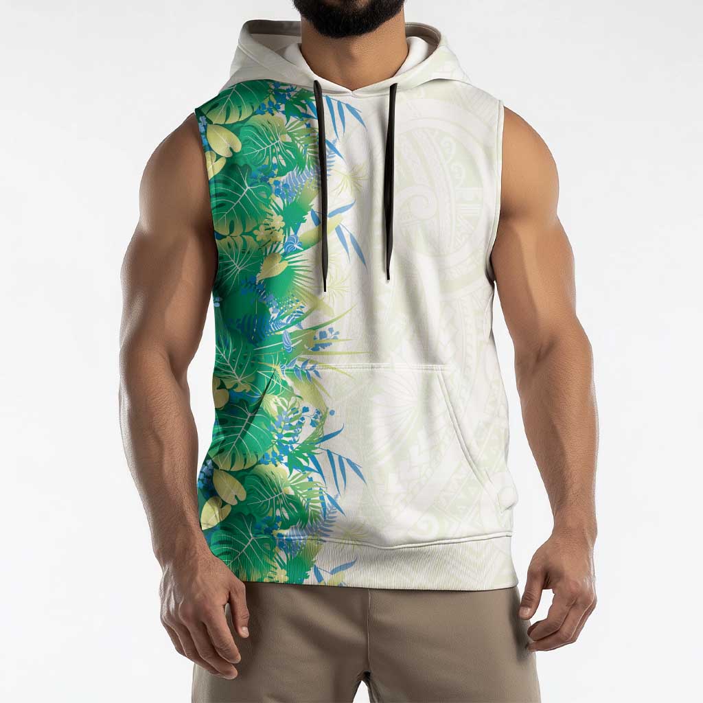 Hawaii Tropical Plant Omaomao Sleeveless Hoodie Vibrant Polynesian Pattern LT01 - Polynesian Pride