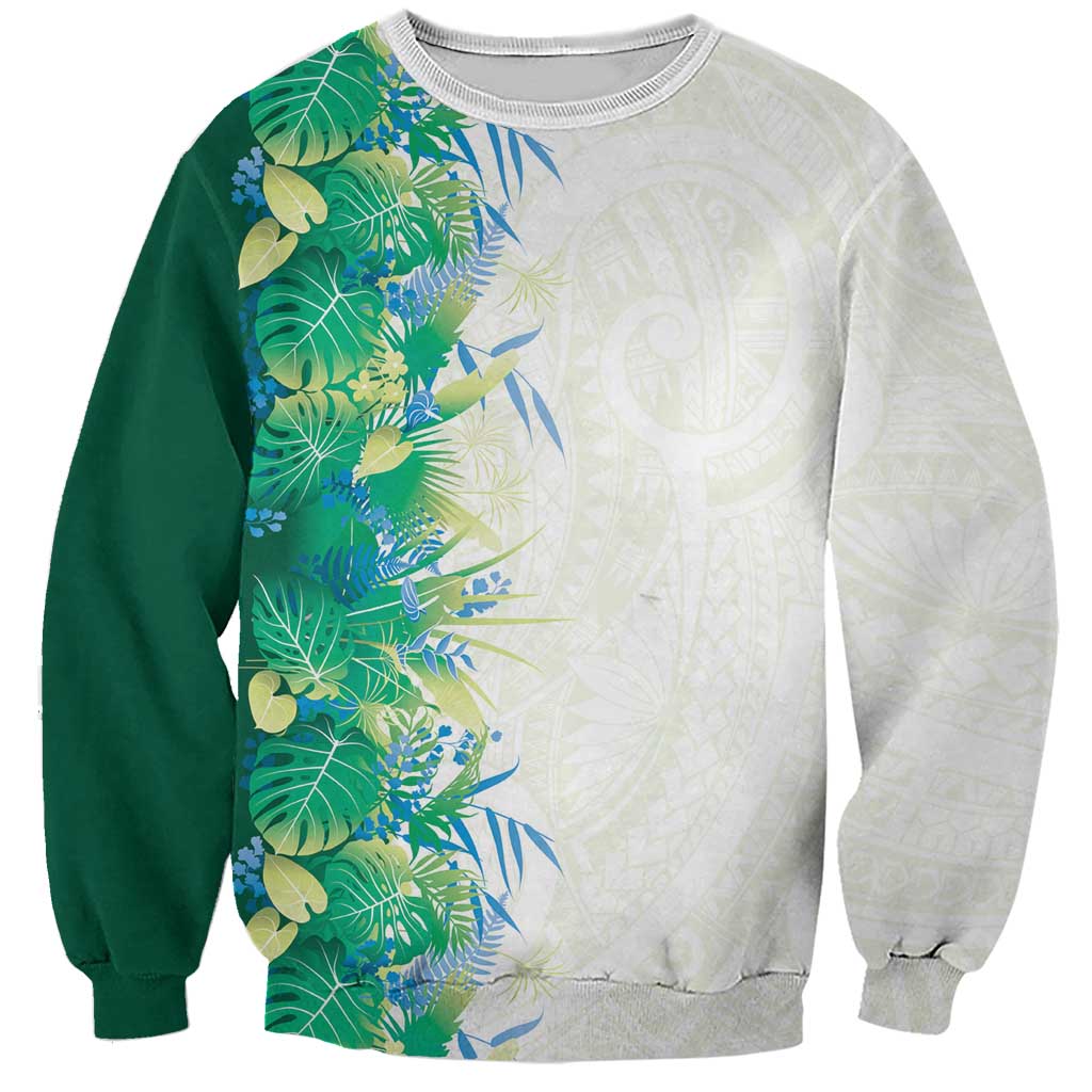 Hawaii Tropical Plant Omaomao Sweatshirt Vibrant Polynesian Pattern