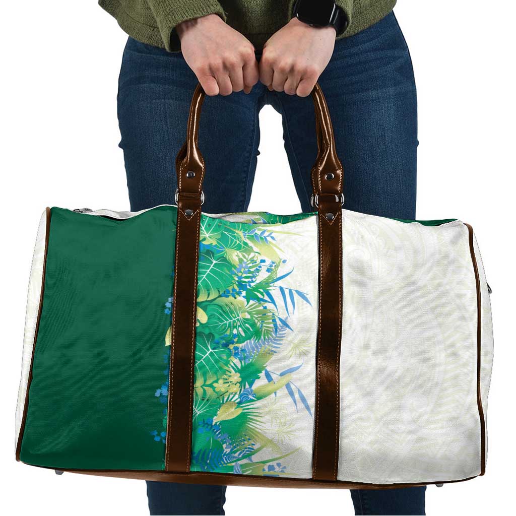 Hawaii Tropical Plant Omaomao Travel Bag Vibrant Polynesian Pattern