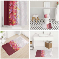 Hawaii Tropical Plant Akala Bathroom Set Vibrant Polynesian Pattern