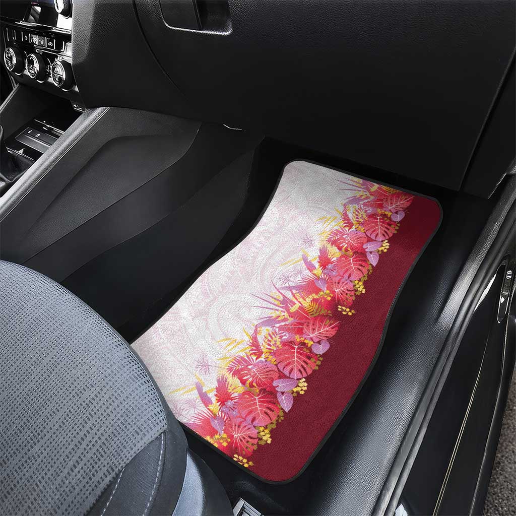 Hawaii Tropical Plant Akala Car Mats Vibrant Polynesian Pattern