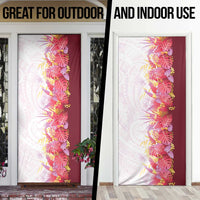 Hawaii Tropical Plant Akala Door Cover Vibrant Polynesian Pattern