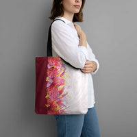 Hawaii Tropical Plant Akala Tote Bag Vibrant Polynesian Pattern