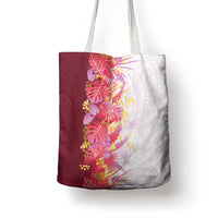 Hawaii Tropical Plant Akala Tote Bag Vibrant Polynesian Pattern