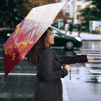 Hawaii Tropical Plant Akala Umbrella Vibrant Polynesian Pattern