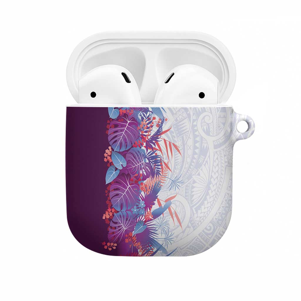 Hawaii Tropical Plant Poni AirPods Case Vibrant Polynesian Pattern