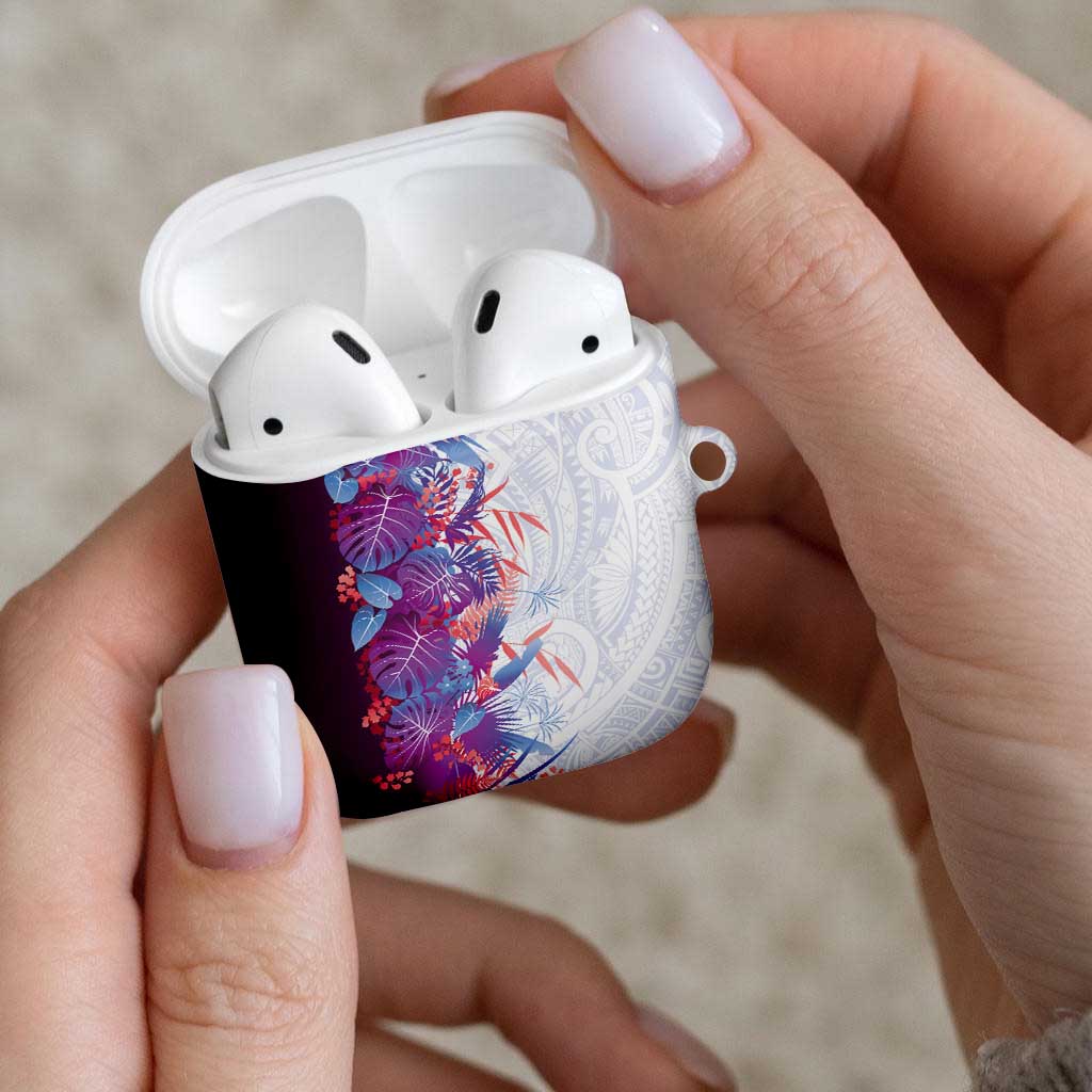Hawaii Tropical Plant Poni AirPods Case Vibrant Polynesian Pattern